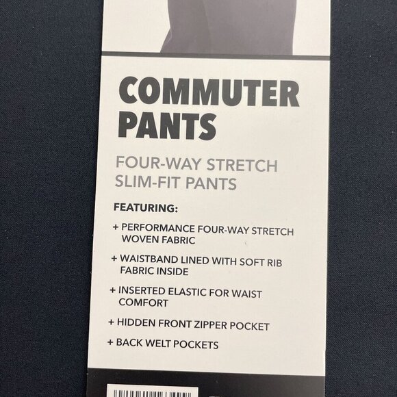 NEW Marc New York Mens 30 Commuter Pants Black Slim-Fit 4-Way Stretch - Picture 5 of 12